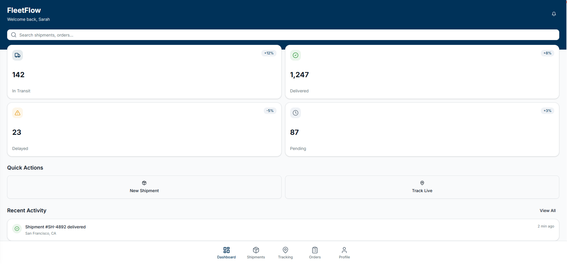 Logistics Mobile App